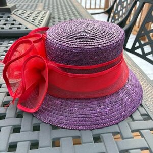 Elegant Purple and Red Women's Hat